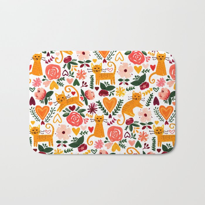 Valentine Cats Bath Mat Gallery Image 1