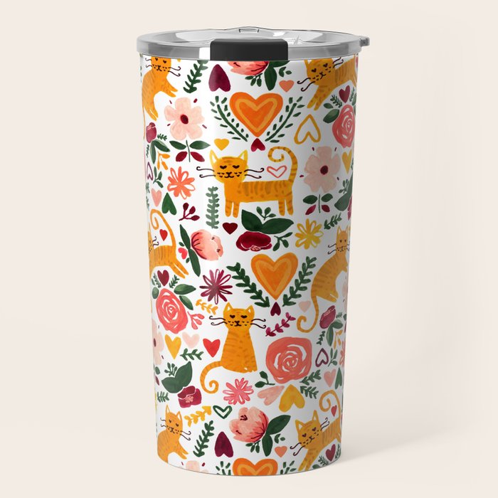 Valentine Cats Travel Mug Gallery Image 1