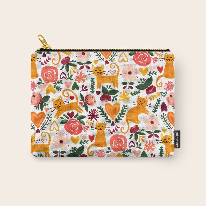 Valentine Cats Carry All Pouch Gallery Image 1