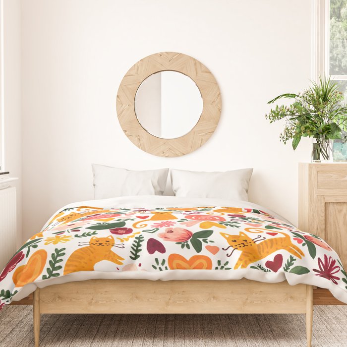 Valentine Cats Duvet Cover Gallery Image 3
