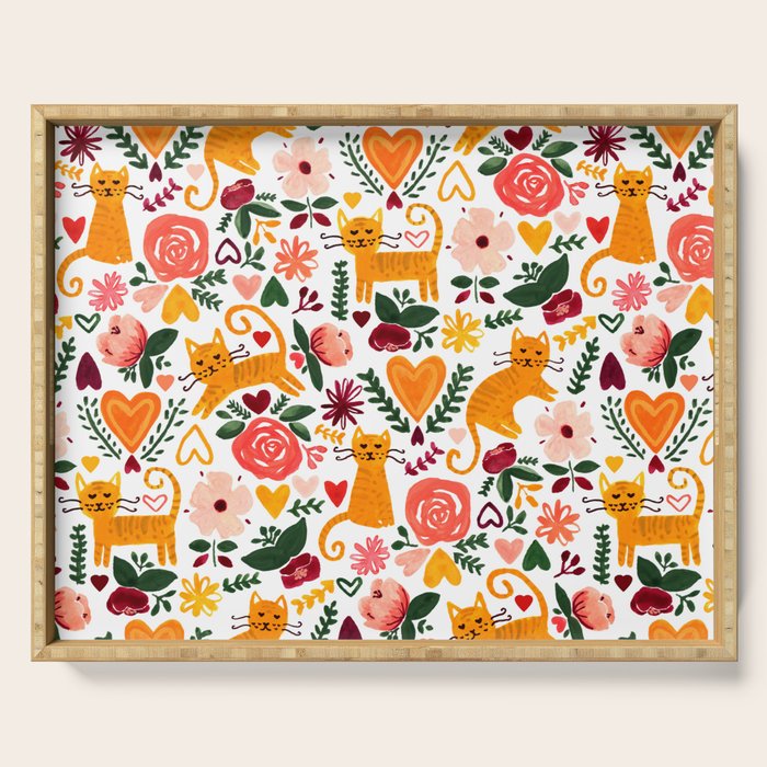 Valentine Cats Serving Tray Gallery Image 1