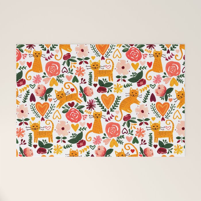 Valentine Cats Welcome Mat Gallery Image 1