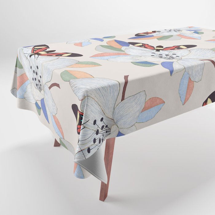 Magnolia flower and insect Tablecloth Gallery Image 1