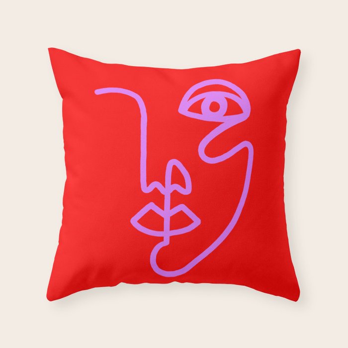 Two Faced Cherry Bomb Throw Pillow Gallery Image 6