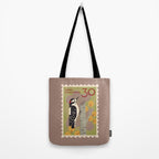 Woodpecker Postage Stamp Tote Bag Gallery Image 2