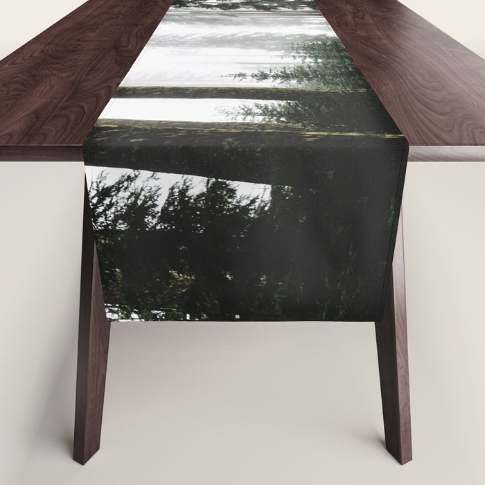 Foggy Forest Road - Pacific Northwest Travel Table Runner Gallery Image 1