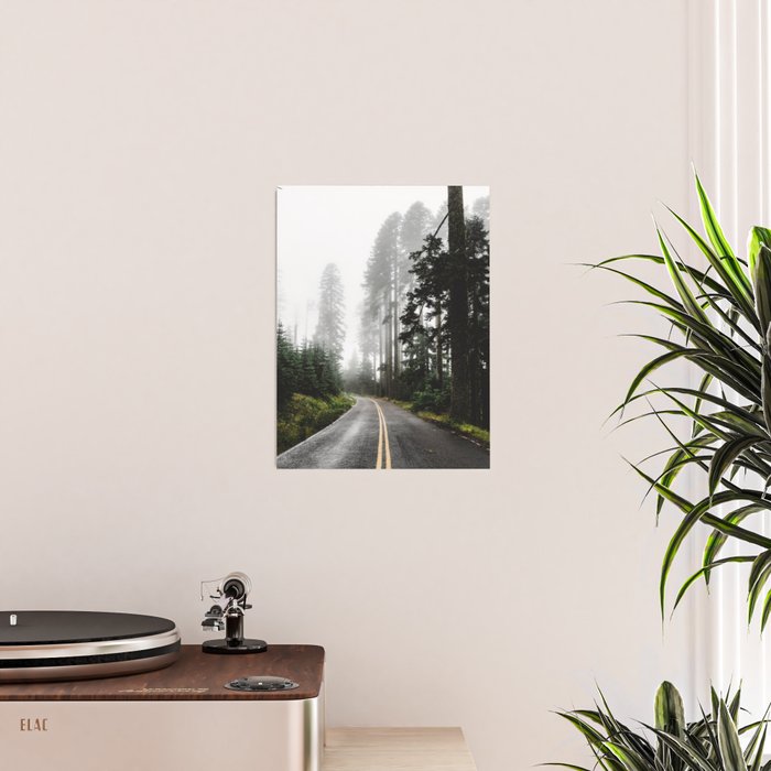 Foggy Forest Road - Pacific Northwest Travel Poster Gallery Image 2