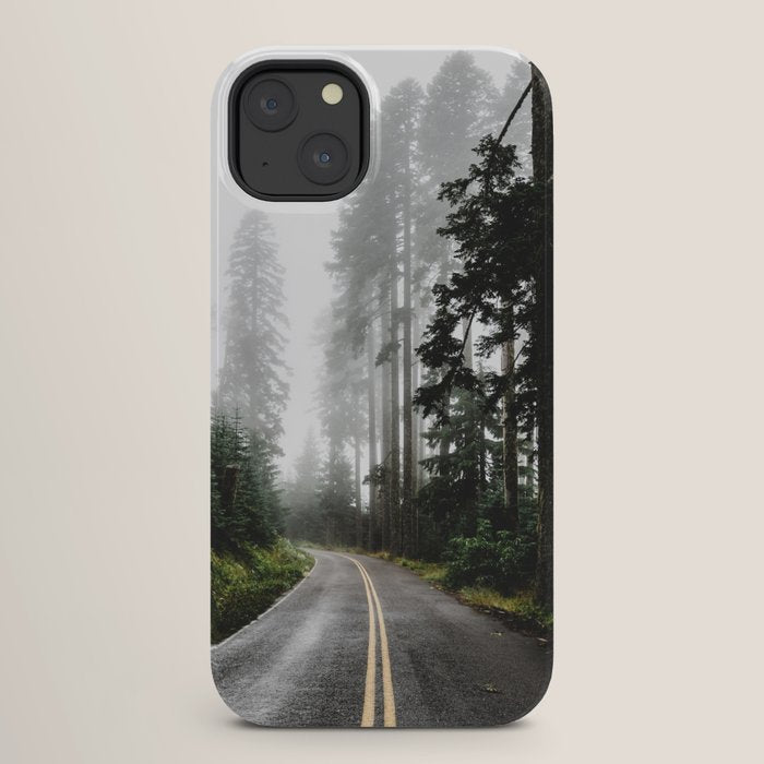 Foggy Forest Road - Pacific Northwest Travel iPhone Case Gallery Image 26