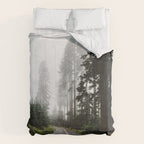Foggy Forest Road - Pacific Northwest Travel Comforter Gallery Image 6