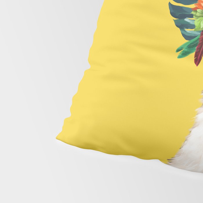 Aloha Hawaiian Llama in Yellow Pillow Sham Gallery Image 4