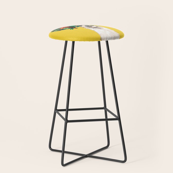 Aloha Hawaiian Llama in Yellow Stool Gallery Image 1