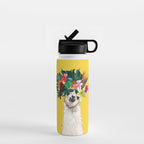 Aloha Hawaiian Llama in Yellow Water Bottle Gallery Image 1
