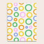 Fun colorful circle cartoon doodle pattern Notebook Gallery Image 4
