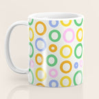 Fun colorful circle cartoon doodle pattern Coffee Mug Gallery Image 3