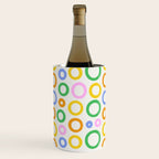 Fun colorful circle cartoon doodle pattern Wine Chiller Gallery Image 3