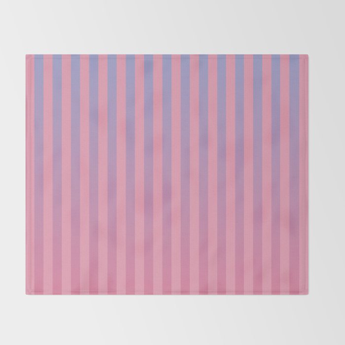 Dreamy Pink Future Stripes Gradient Ombre Pattern Throw Blanket Gallery Image 2
