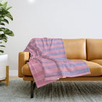 Dreamy Pink Future Stripes Gradient Ombre Pattern Throw Blanket Gallery Image 1