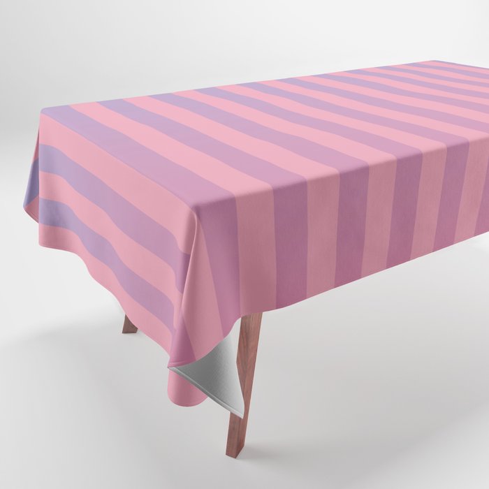 Dreamy Pink Future Stripes Gradient Ombre Pattern Tablecloth Gallery Image 1