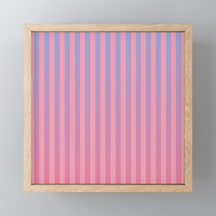 Dreamy Pink Future Stripes Gradient Ombre Pattern Mini Art Print Gallery Image 1