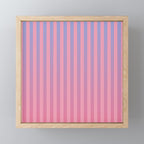 Dreamy Pink Future Stripes Gradient Ombre Pattern Mini Art Print Gallery Image 1