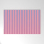 Dreamy Pink Future Stripes Gradient Ombre Pattern Welcome Mat Gallery Image 1