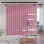 Dreamy Pink Future Stripes Gradient Ombre Pattern Wall Mural Gallery Image 1