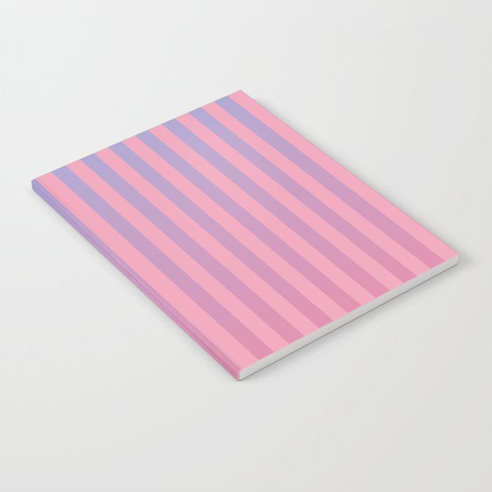 Dreamy Pink Future Stripes Gradient Ombre Pattern Notebook Gallery Image 2