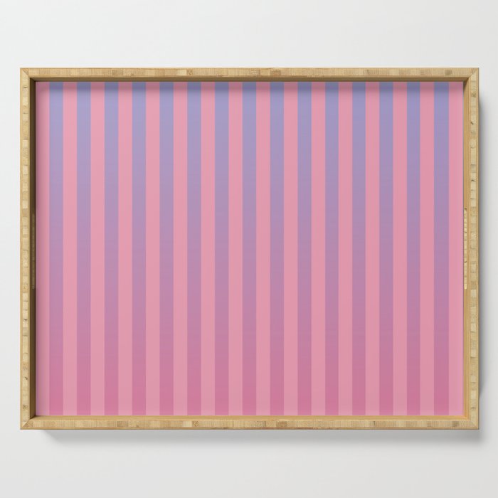 Dreamy Pink Future Stripes Gradient Ombre Pattern Serving Tray Gallery Image 1