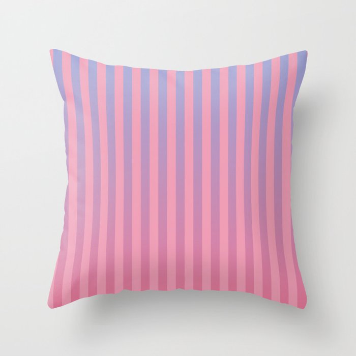 Dreamy Pink Future Stripes Gradient Ombre Pattern Throw Pillow Gallery Image 6