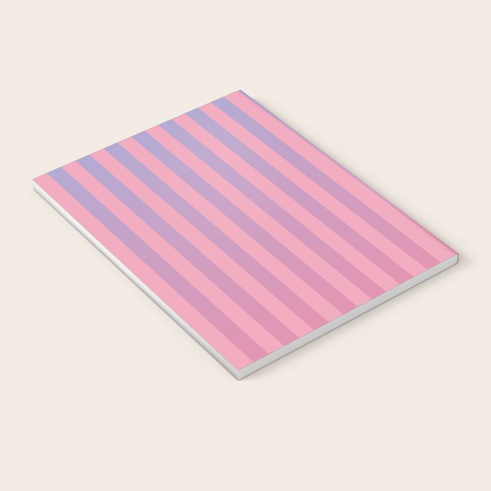 Dreamy Pink Future Stripes Gradient Ombre Pattern Notebook Gallery Image 3