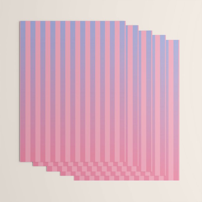 Dreamy Pink Future Stripes Gradient Ombre Pattern Wrapping Paper Gallery Image 3