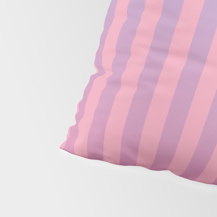 Dreamy Pink Future Stripes Gradient Ombre Pattern Pillow Sham Gallery Image 4