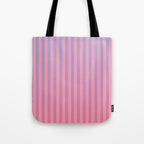 Dreamy Pink Future Stripes Gradient Ombre Pattern Tote Bag Gallery Image 1