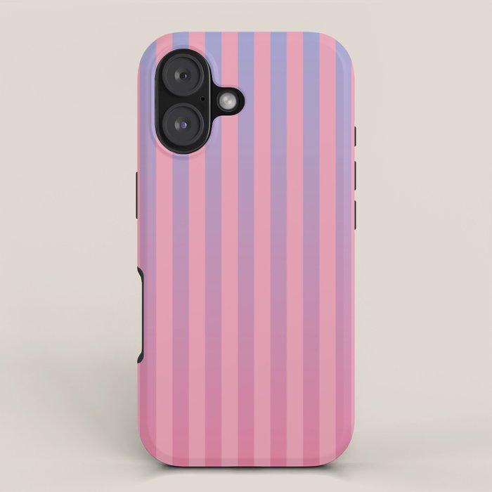 Dreamy Pink Future Stripes Gradient Ombre Pattern iPhone Case Gallery Image 1