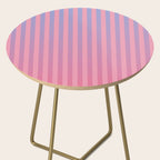 Dreamy Pink Future Stripes Gradient Ombre Pattern Side Table Gallery Image 2