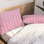 Dreamy Pink Future Stripes Gradient Ombre Pattern Pillow Sham Gallery Image 2