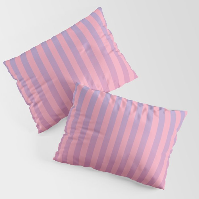 Dreamy Pink Future Stripes Gradient Ombre Pattern Pillow Sham Gallery Image 3