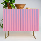 Dreamy Pink Future Stripes Gradient Ombre Pattern Credenza Gallery Image 1