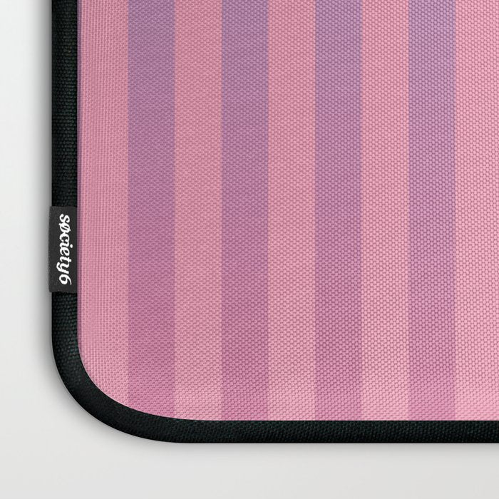 Dreamy Pink Future Stripes Gradient Ombre Pattern Laptop Sleeve Gallery Image 3