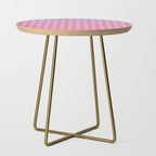 Dreamy Pink Future Stripes Gradient Ombre Pattern Side Table Gallery Image 1