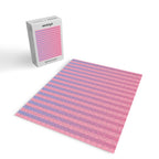 Dreamy Pink Future Stripes Gradient Ombre Pattern Jigsaw Puzzle Gallery Image 2