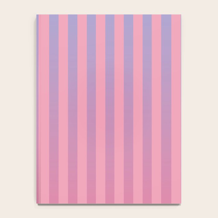 Dreamy Pink Future Stripes Gradient Ombre Pattern Notebook Gallery Image 4