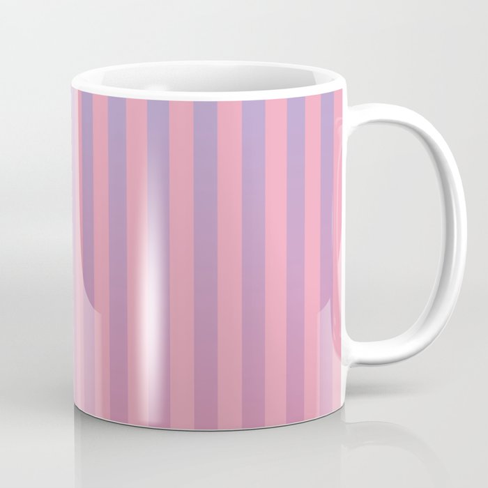 Dreamy Pink Future Stripes Gradient Ombre Pattern Coffee Mug Gallery Image 1