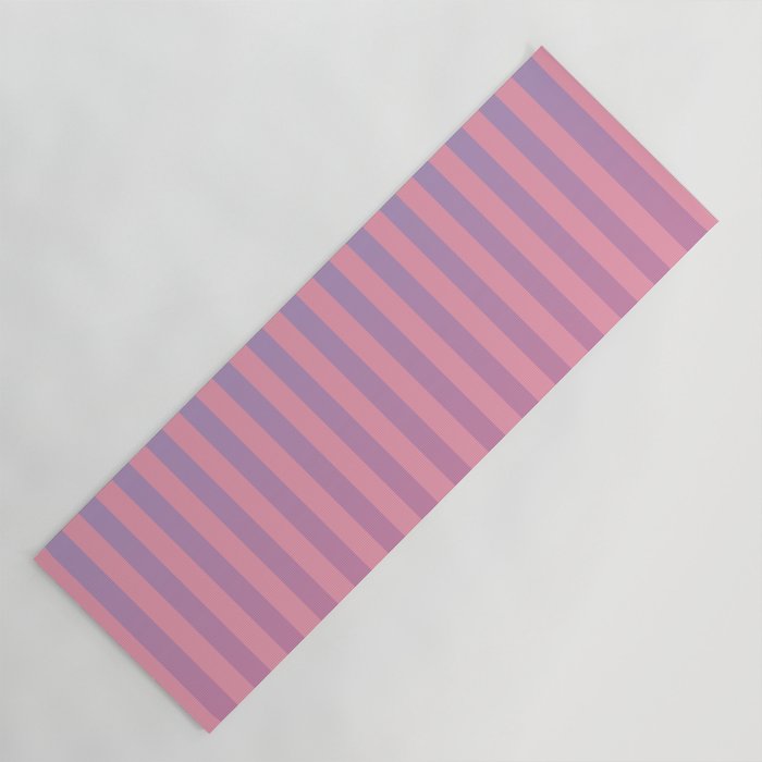 Dreamy Pink Future Stripes Gradient Ombre Pattern Yoga Mat Gallery Image 1