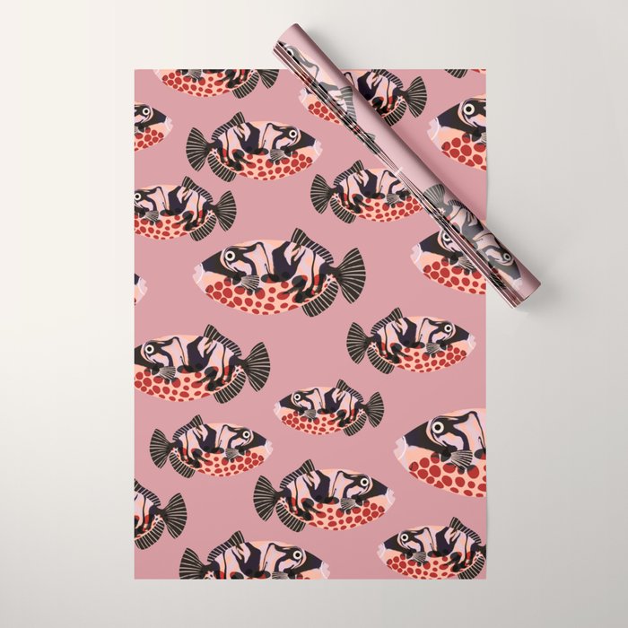 Tropical Fish with Red Polka Dots Wrapping Paper Gallery Image 1