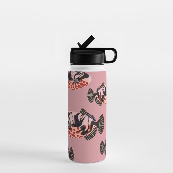 Tropical Fish with Red Polka Dots Water Bottle Gallery Image 1