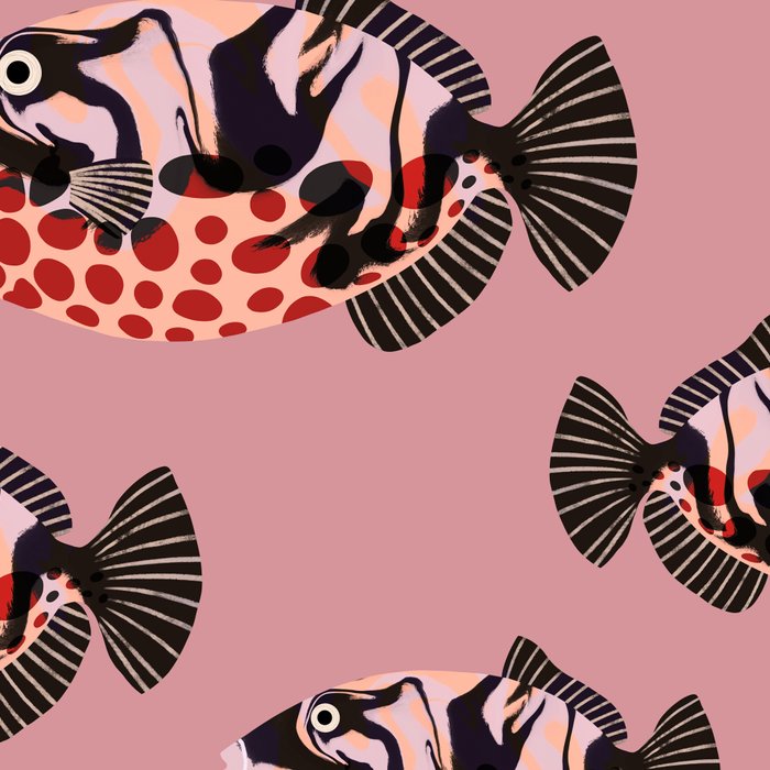 Tropical Fish with Red Polka Dots Coffee Mug Gallery Image 2