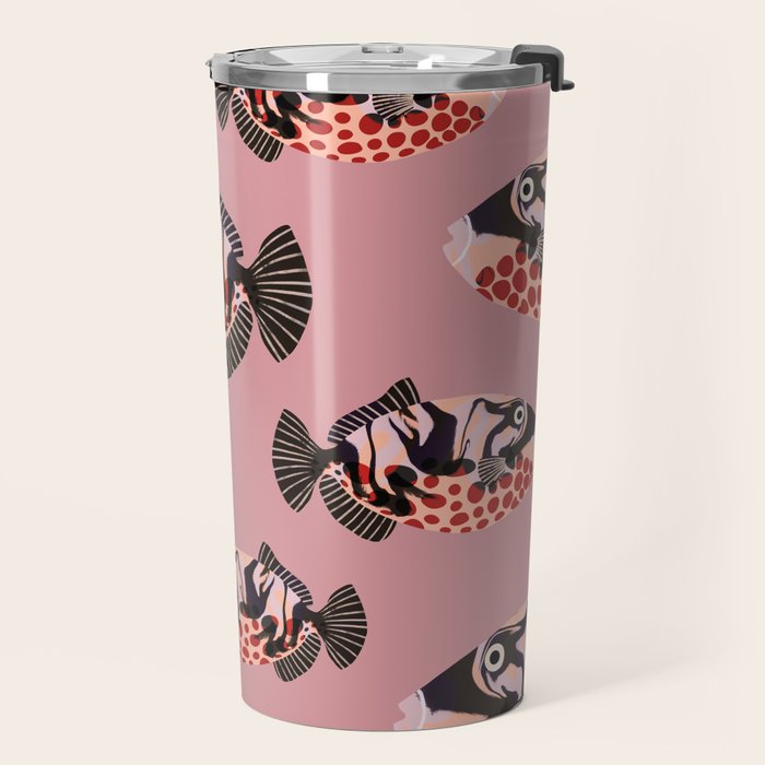 Tropical Fish with Red Polka Dots Travel Mug Gallery Image 2