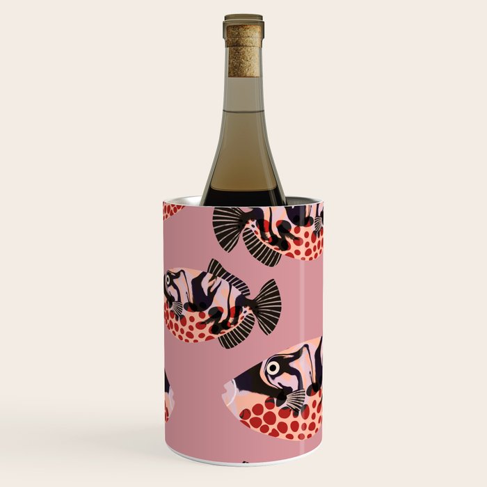 Tropical Fish with Red Polka Dots Wine Chiller Gallery Image 2