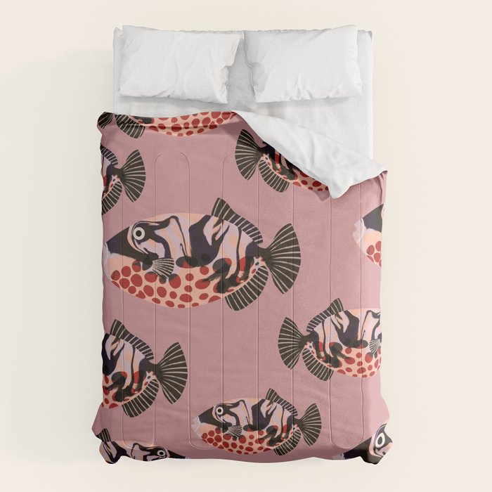 Tropical Fish with Red Polka Dots Comforter Gallery Image 6